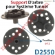 Support d'Arbre Rond Entr'axe 48 mm Avec Tourillon ø 12 mm pour Système Tunnel