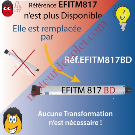 Moteur Nice Radio Era Fit M 8/17 Av FdC Electro & Fréquence 433,92MHz Rolling Code M 50,remplacé par EFITM817BD