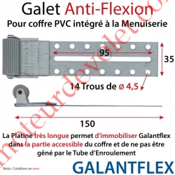 Galet Anti-Flexion ø 15,5 mm à Encombrement Très Réduit & Fixation Réglable Déportée