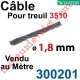 Câble Acier Diamètre 1,8 mm pour Treuil à Câble Réf.: 3510G ou 3510D