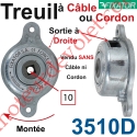 Treuil à Câble ou à Cordon Sortie en Haut à Droite Force 20 Kg Maxi