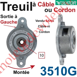 Treuil à Câble ou à Cordon Sortie en Haut à Gauche Force 20 Kg Maxi