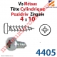 Vis Métaux Tête Cylindrique Pozidriv Zinguée 4 x 10 mm Filetage Total Classe x.x