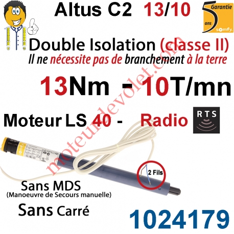 Moteur Altus C2 13/10 Rts Sans Carré LS 40 sans Mds Double Isolation Classe II