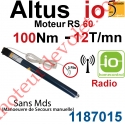 Moteur Altus 100/12 io Radio Home Control RS 60 sans Mds Avec Anneau d'Arrêt Avec Verrouillage 9910002