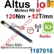 Moteur Altus 120/12 io Radio Home Control RS 60 sans Mds Avec Anneau d'Arrêt Avec Verrouillage 9910002