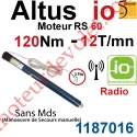 Moteur Altus 120/12 io Radio Home Control RS 60 sans Mds Avec Anneau d'Arrêt Avec Verrouillage 9910002