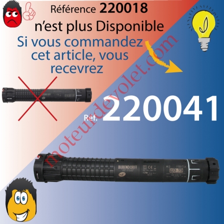 Moteur Bubendorff Filaire Electronique Type:F 10 Nm Réglage Automatique des FdC sur butées sans Mds, remplacé par réf 220041