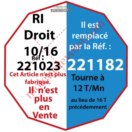 Moteur Bubendorff Radio RI Droit 10 Nm sans Mds et son Emetteur Mural, remplacé par ref 221182
