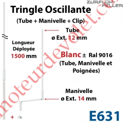 Tringle Oscillante Lg 1500 Blanche avec Manivelle - Uniquement en enlèvement sur place (Dépt 93)