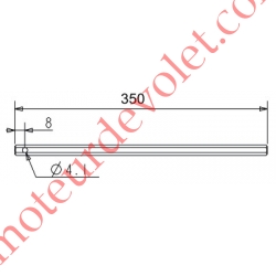 Tige Hexagonale de 7 mm Longueur 350 mm