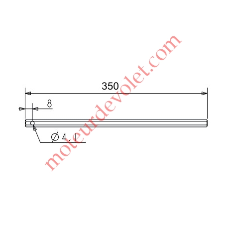 Tige Hexagonale de 7 mm Longueur 350 mm