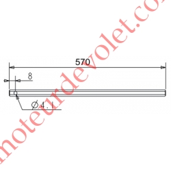 Tige Hexagonale de 7 mm Longueur 570 mm