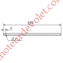 Tige Hexagonale de 7 mm Longueur 570 mm
