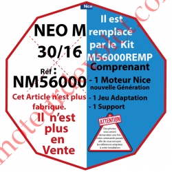Moteur Nice Filaire Néo M 30/16 M 50, remplacé par NM56000REMP
