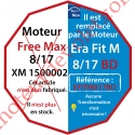 Moteur Nice Radio Free-Max 8/17 Av FdC Electro & Fréquence 433,92MHz Rolling Code M 50, Remplacé par Réf EFITM817BD