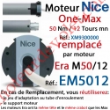 Moteur Nice Filaire One Max 50/12 Av FdC Manuels M 50, Remplacé par EM5012
