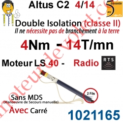 Moteur Altus C2 4/14 Rts Avec Carré 10 LS 40 sans Mds Double Isolation Classe II
