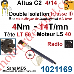 Moteur Altus C2 4/14 Rts Avec Tête LT 50 sans Mds Double Isolation Classe II