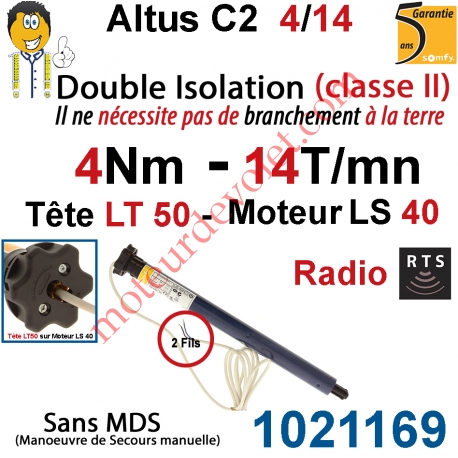 Moteur Altus C2 4/14 Rts Avec Tête LT 50 sans Mds Double Isolation Classe II
