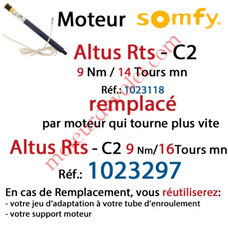 Moteur Altus C2 9/14 Rts Sans Carré LS 40 sans Mds Double Isolation Classe II