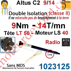 Moteur Altus C2 9/14 Rts Avec Tête LT 50 sans Mds Double Isolation Classe II