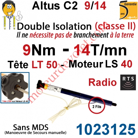 Moteur Altus C2 9/14 Rts Avec Tête LT 50 sans Mds Double Isolation Classe II