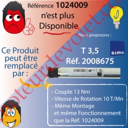 Moteur Vulcan C2 13/8 Sans Carré LS 40 sans Mds Double Isolation Classe II (remplacé par Réf Simu 2008675)