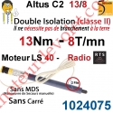 Moteur Altus C2 13/8 Rts Sans Carré LS 40 sans Mds Double Isolation Classe II
