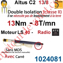 Moteur Altus C2 13/8 Rts Avec Carré 10 LS 40 sans Mds Double Isolation Classe II
