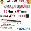 Moteur Altus C2 13/8 Rts Avec Carré 10 LS 40 sans Mds Double Isolation Classe II