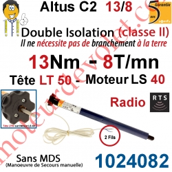 Moteur Altus C2 13/8 Rts Avec Tête LT 50 sans Mds Double Isolation Classe II