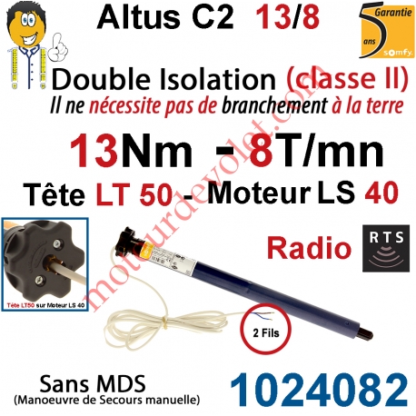 Moteur Altus C2 13/8 Rts Avec Tête LT 50 sans Mds Double Isolation Classe II