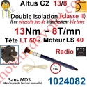 Moteur Altus C2 13/8 Rts Avec Tête LT 50 sans Mds Double Isolation Classe II