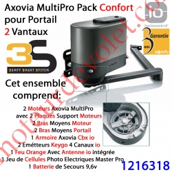 Axovia Multi Pro 3S Pack Confort io (2 Mot 1Arm 4 Bras alu Moy, 2 ém 4cx,Giro,Cell)NvMd