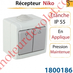Inverseur Niko Etanche ip 55 en Applique à Pression Maintenue , remplacé par 1800435