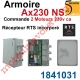 Armoire Ax230 NS pour Commander 2 moteurs 230 vca Récepteur Rts Incorporé