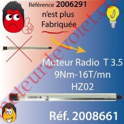 Moteur Radio Simu Hz02 9/12 Rts Sans Carré T3,5 , remplacé par la réf 2008661