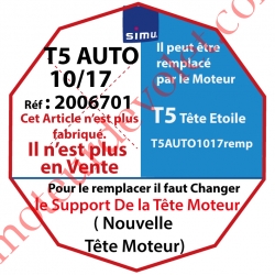 Moteur Filaire Electronique T5 Auto 10/17 Réglage Automatique des FdC sans Mds,remplacé par T5AUTO1017REMP