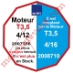 Moteur Filaire Avec FdC à Réglage Automatique sur Butées Mécaniques 4/12 sans Carré T3,5 sans Mds