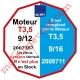 Moteur Filaire Avec FdC à Réglage Automatique sur Butées Mécaniques 9/12 sans Carré T3,5 sans Mds